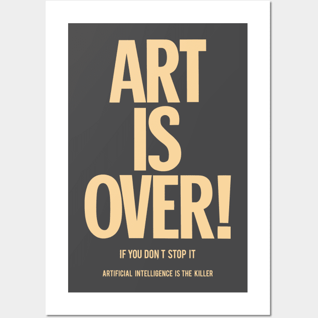 Art is over - yoko - artificial intelligence Wall Art by Boogosh